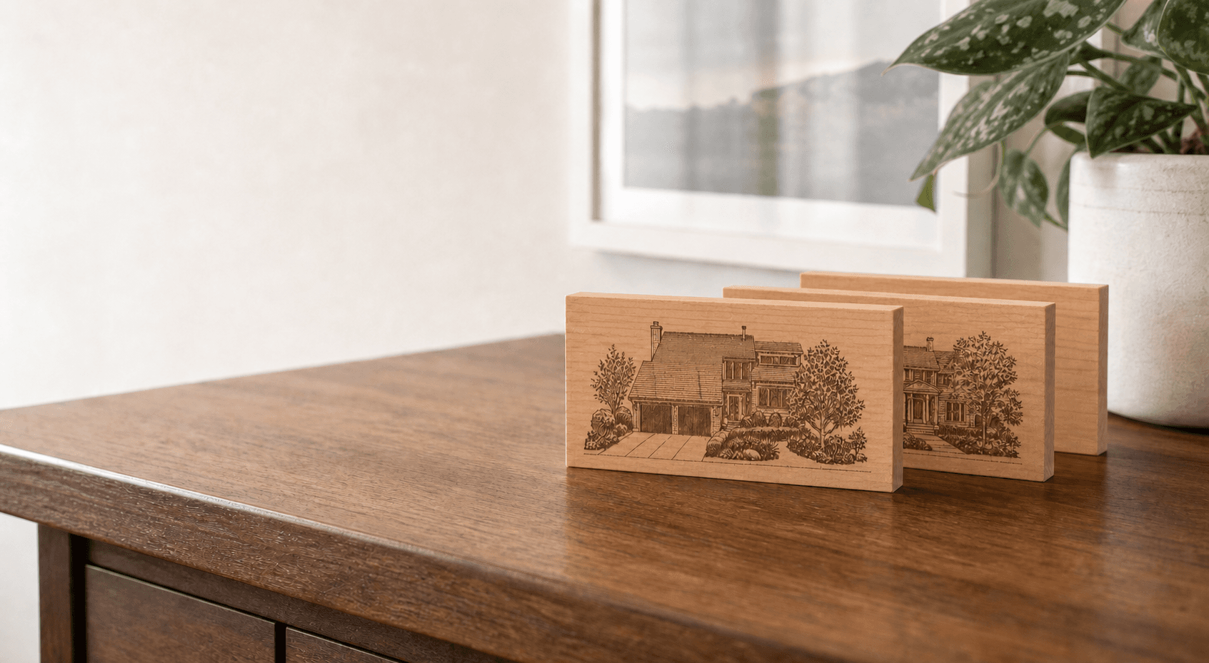 A Home Keepsake featuring an illustrated family home